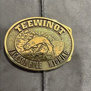 Teewinot Jackson Hole Wyoming Belt Buckle 1991